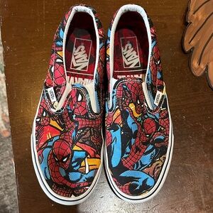 Vans Slip-On Spider-Man Graphic Sneakers - Red, Blue, Black